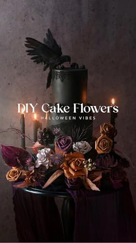 Artificial Wedding Fall Flowers Deluxe Combo, Hollween Decor in Blk-black & Orange & Purple, alternate view 4