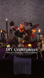 Artificial Wedding Fall Flowers Deluxe Combo, Hollween Decor in Blk-black & Orange & Purple, alternate view 5