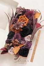 Artificial Wedding Fall Flowers Deluxe Combo, Hollween Decor in Blk-black & Orange & Purple, alternate view 6