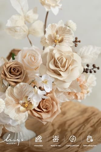Artificial Wedding Fall Flowers Deluxe Combo, Tawny Beige in Beg-tawny Beige, alternate view 3