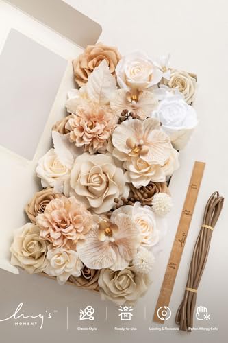 Artificial Wedding Fall Flowers Deluxe Combo, Tawny Beige in Beg-tawny Beige, alternate view 5
