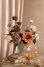 Artificial Wedding Fall Flowers Deluxe Combo, Walnut Brown in Walnut Brown & Burnt Orange, alternate view 2