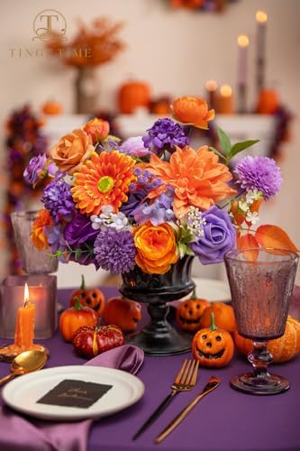 Artificial Wedding Fall Flowers Grand Combo, Burnt Orange Purple in Burnt Orange and Purple, alternate view 3