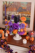 Artificial Wedding Fall Flowers Grand Combo, Burnt Orange Purple in Burnt Orange and Purple, alternate view 4