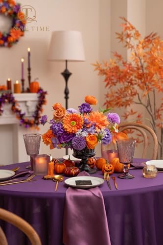 Artificial Wedding Fall Flowers Grand Combo, Burnt Orange Purple in Burnt Orange and Purple, alternate view 5