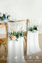 Artificial Wedding Fall Flowers Grand Combo, Navy & Cream in Blu-navy & Cream, alternate view 2