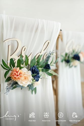 Artificial Wedding Fall Flowers Grand Combo, Navy & Cream in Blu-navy & Cream, alternate view 3