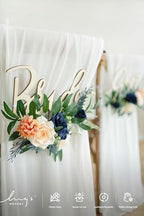 Artificial Wedding Fall Flowers Grand Combo, Navy & Cream in Blu-navy & Cream, alternate view 3