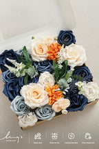 Artificial Wedding Fall Flowers Grand Combo, Navy & Cream in Blu-navy & Cream, alternate view 6