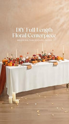 Artificial Wedding Fall Flowers Grand Combo, Orange Burgundy in Or-orange & Burgundy, alternate view 5