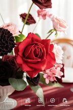 Artificial Wedding Flowers Combo, Burgundy & Pink, Deluxe in Burgundy & Powder Pink, alternate view 3