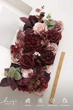 Artificial Wedding Flowers Combo, Dusty Rose & Burgundy, Deluxe in Red-dusty Rose & Burgundy, alternate view 4
