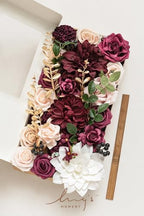 Artificial Wedding Flowers Combo, Marsala&Soft Peach, Deluxe in Red-marsala & Soft Peach, alternate view 4