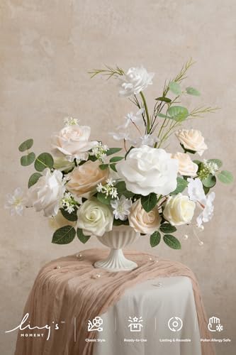 Artificial Wedding Flowers Combo, White & Sage, Deluxe in Wht-white & Sage, alternate view 2