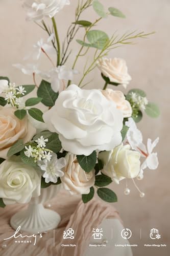 Artificial Wedding Flowers Combo, White & Sage, Deluxe in Wht-white & Sage, alternate view 3