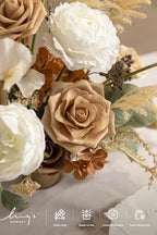 Artificial Wedding Flowers Deluxe Combo, Brown & Tawny Beige in Beg-earth Brown & Tawny Beige, alternate view 3