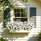 Artificial White Geraniums UV Resistan for Outdoors Fall Decor 6 Bundles in White, alternate view 6