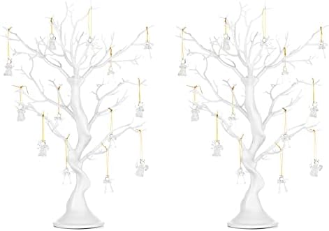 Artificial White Tree Branch for Christmas, 22.8 Inch, 2 Pcs in White