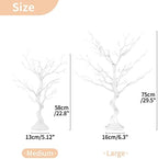 Artificial White Tree Branch for Christmas, 22.8 Inch, 2 Pcs in White, alternate view 3