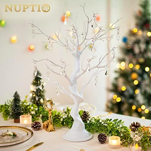 Artificial White Tree Branch for Christmas, 22.8 Inch, 2 Pcs in White, alternate view 4