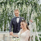 Artificial Wisteria Garland 3Pcs 7.2Ft/Piece White Wisteria Hanging Flowers, alternate view 4