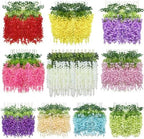 Artificial Wisteria Hanging Flowers, 12, Royal Blue in Royal Blue, alternate view 6