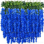 Artificial Wisteria Hanging Flowers, 24, Royal Blue in Royal Blue