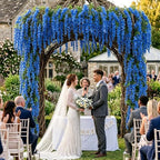 Artificial Wisteria Hanging Flowers, 24, Royal Blue in Royal Blue, alternate view 3