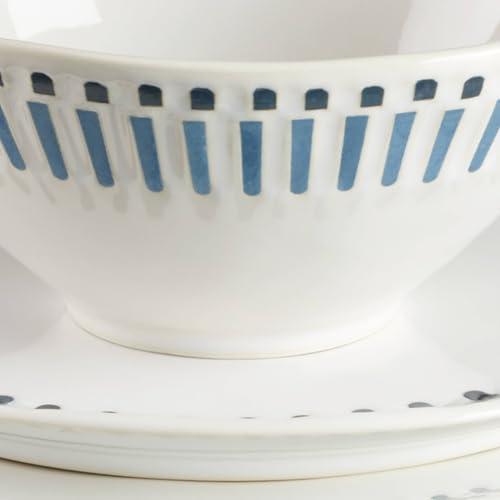 Artisanal Stripe 12 Piece Dinnerware Set, Service For 4 in Stripes, alternate view 5