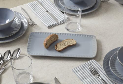 Artisanal Stripe Blue Hors Doeuvres Tray in Blue, alternate view 2