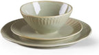 Artisanal Stripe Green 12 Piece Dinnerware Set, Service For 4 in Green, alternate view 4