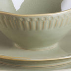 Artisanal Stripe Green 12 Piece Dinnerware Set, Service For 4 in Green, alternate view 5