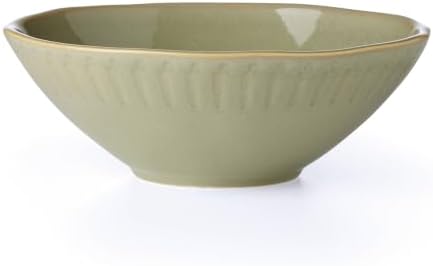 Artisanal Stripe Green Serving Bowl in 1 Count in Green