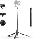 AT-05 78.7'' Heavy Duty Foldable Light Stand, 6.56ft Extendable Light Tripod for Continute Output Photography