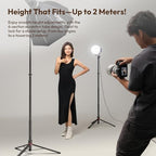 AT-05 78.7'' Heavy Duty Foldable Light Stand, 6.56ft Extendable Light Tripod for Continute Output Photography, alternate view