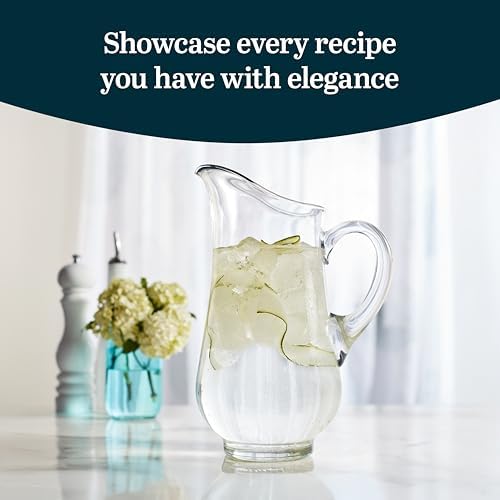 Atlantis Clear Glass Pitcher with Handle for Water & Juice, 73 Oz in Atlantis, alternate view 2