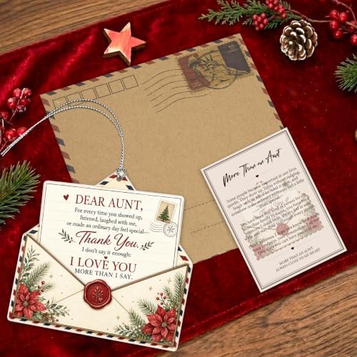 Aunt Christmas Ornament - Dear Aunt Thank You Keepsake - Sentimental Auntie Gift - Great Auntie Present - Xmas, alternate