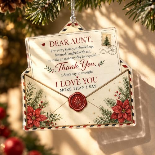Aunt Christmas Ornament - Dear Aunt Thank You Keepsake - Sentimental Auntie Gift - Great Auntie Present - Xmas, alternate