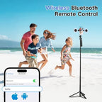 Auto Face Tracking Tripod 360 Rotation, Selfie Stick for iPhone with Light in Black-SL, alternate view 5