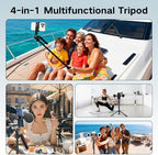 Auto Face Tracking Tripod 360 Rotation, Selfie Stick for iPhone with Light in Black-SL, alternate view 6
