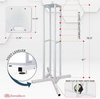 AxcessAble Two (2) Moving Head Light Totem Stands with White/Black Scrims, Portable DJ Lighting or Stands with, alternate