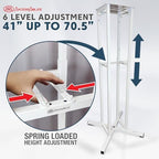 AxcessAble Two (2) Moving Head Light Totem Stands with White/Black Scrims, Portable DJ Lighting or Stands with, alternate