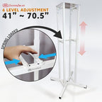 AxcessAble Two (2) Moving Head Light Totem Stands with White/Black Scrims, Portable DJ Lighting or Stands with, alternate