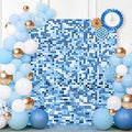 Baby Blue 24 Pcs Sequin Wall Panels, Shimmer Backdrop for Party Decorations, Reusable, Long Lasting, Includes