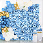 Baby Blue 24 Pcs Sequin Wall Panels, Shimmer Backdrop for Party Decorations, Reusable, Long Lasting, Includes, alternate view