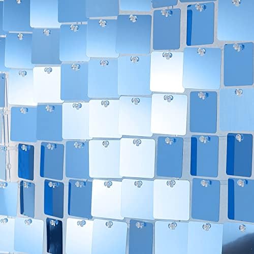 Baby Blue 24 Pcs Sequin Wall Panels, Shimmer Backdrop for Party Decorations, Reusable, Long Lasting, Includes, alternate view