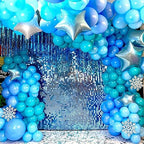 Baby Blue 24 Pcs Sequin Wall Panels, Shimmer Backdrop for Party Decorations, Reusable, Long Lasting, Includes, alternate view