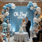Baby Blue Backdrop Curtain - 20x10FT Back Drop Curtains for Parties Wrinkle-Free Soft Polyester Photo Backdrop, alternate