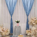 Baby Blue Sequin Backdrop Curtain, 2 Panels 2Ft x 8Ft Glitter Photography Background for Party Baby Shower, alternate view 2