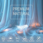 Baby Blue Tulle Backdrop Curtain with Lights for Decor, 10x10FT in 10x10FT, alternate view 5
